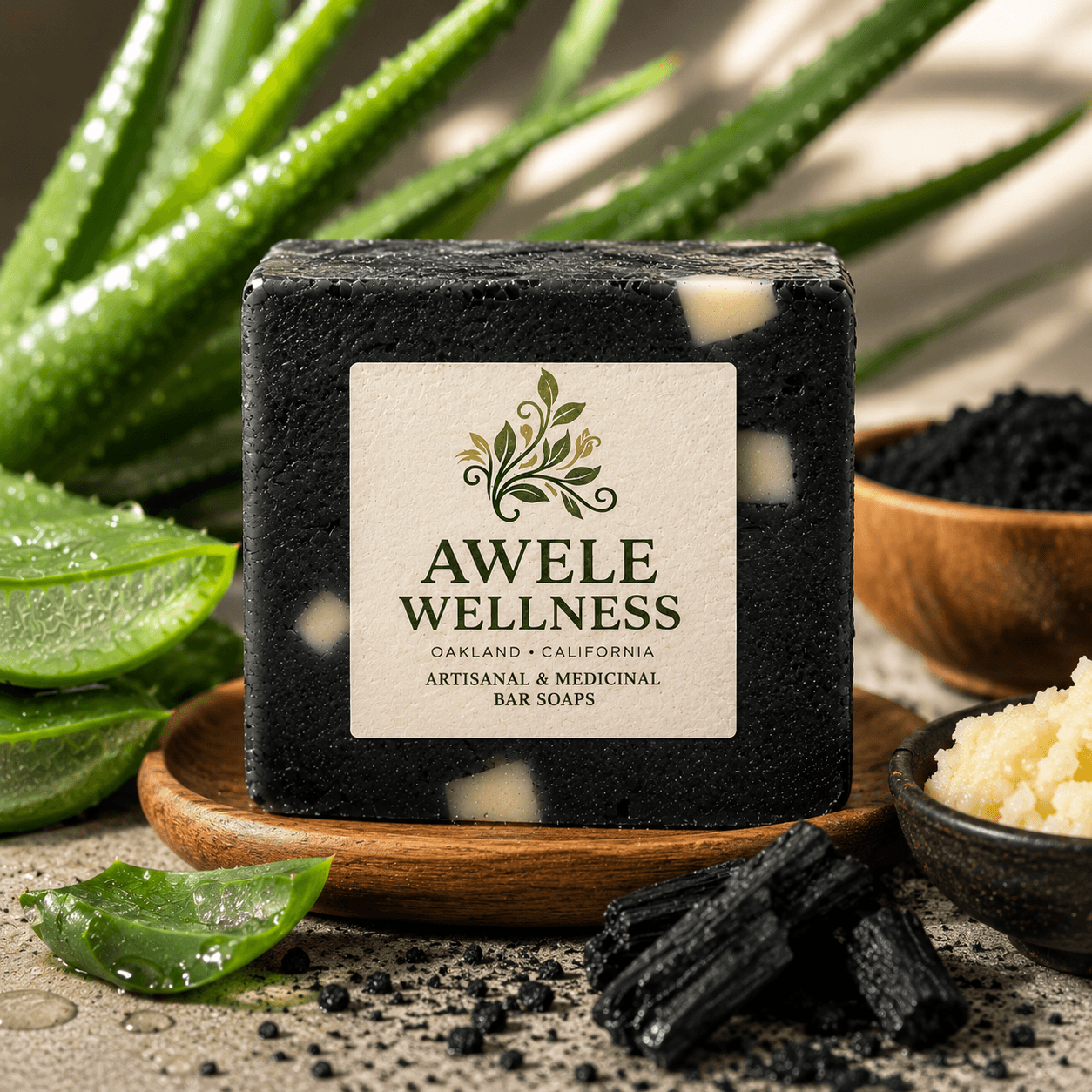 Charcoal Aloe bar soap